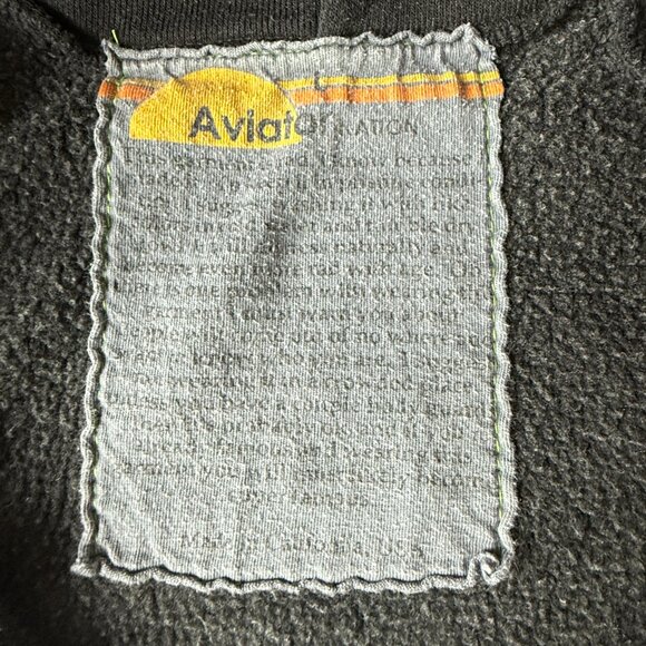 Aviator Nation Black Hoodie with Red Yellow and orange Stripes - Picture 4 of 9